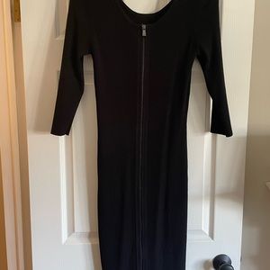 Le chateau black rib knit bodycon xl